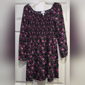 The Children's Place Black and Pink Floral Dress